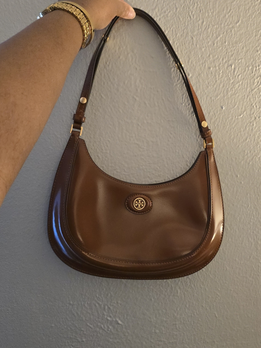 Tory Burch Brown Leather Shoulder Bag